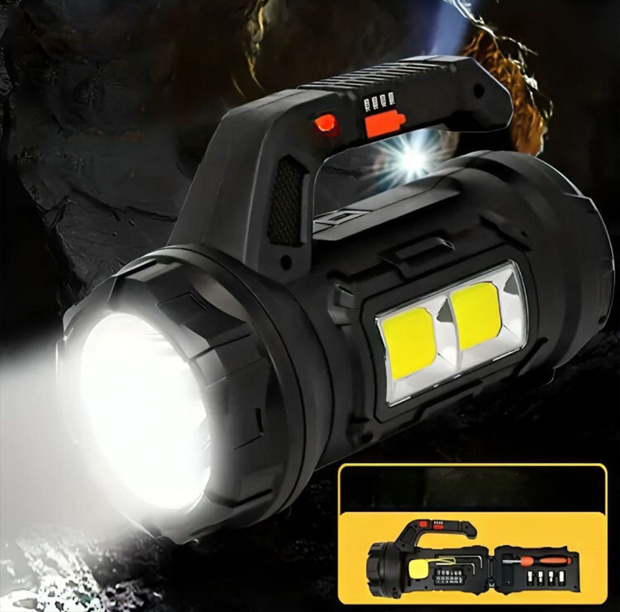 Multifunctional Flashlight with Toolbox (HM-7729G) 18W Multifunctional Flashlight with Toolbox (HM-7729G) 18W